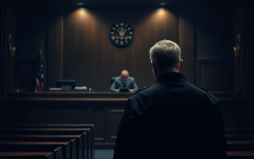 A Dimly Lit Courtroom, Shadows Cast Across The Imposing Judge's Bench. In The Foreground, A Stern-Faced Bailiff Stands Ready, Enforcing The Court's Ruling With Unwavering Authority. The Defendant, Shoulders Slumped, Faces The Consequences Of Their Actions, The Weight Of The Law Bearing Down Upon Them. Tension Fills The Air, Underscored By The Muted Tones And Vignette Effect, Capturing The Gravity Of The Court Order Enforcement Process. Cinematic Lighting And A Low-Angle Perspective Heighten The Sense Of Power And Finality, As The Scene Unfolds In A Somber, Dramatic Atmosphere. A Dimly Lit Courtroom, Shadows Cast Across The Imposing Judge's Bench. In The Foreground, A Stern-Faced Bailiff Stands Ready, Enforcing The Court's Ruling With Unwavering Authority. The Defendant, Shoulders Slumped, Faces The Consequences Of Their Actions, The Weight Of The Law Bearing Down Upon Them. Tension Fills The Air, Underscored By The Muted Tones And Vignette Effect, Capturing The Gravity Of The Court Order Enforcement Process. Cinematic Lighting And A Low-Angle Perspective Heighten The Sense Of Power And Finality, As The Scene Unfolds In A Somber, Dramatic Atmosphere.